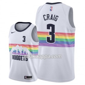 Denver Nuggets Torrey Craig 3 2018-19 Nike City Edition Valkoinen Pelipaidat Swingman - Miesten